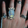 Size 8, Ethereal Moonlight, Rainbow Moonstone