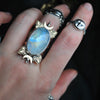 Size 7.5, Ethereal Moonlight, Rainbow Moonstone