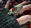 Size 8.25, Yuletide Comforts, Garnet & Gem Serpentine