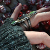 Size 8.25, Yuletide Comforts, Garnet & Gem Serpentine