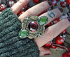 Size 8.25, Yuletide Comforts, Garnet & Gem Serpentine