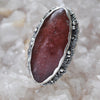 Size 9 - Tanzurine Rose Jam, Sterling and Fine Silver Ring