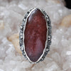 Size 9 - Tanzurine Rose Jam, Sterling and Fine Silver Ring