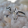 Size 9, Moon&Star sets, White Sapphire & Moonstone