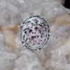 Size 7 - Kakortokite Christmas Cake, Sterling and Fine Silver Ring