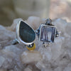 Size 7, Moon&Star sets, White Sapphire & Moonstone