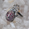 Size 7 - Kakortokite, Sterling and Fine Silver and Brass Ring