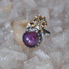 Size 5.75 - Star Ruby, Sterling and Fine Silver and Brass Ring