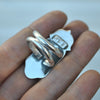 Size 10.25, Moon&Star deluxe SINGLE!, Citrine and Spinel, Sterling and Fine Silver and Brass