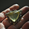 Size 5.25, Divination Ring, Citrine, Sterling and Fine Silver and Brass