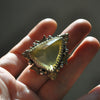 Size 5.25, Divination Ring, Citrine, Sterling and Fine Silver and Brass