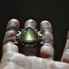 Size 5.25, Divination Ring, Citrine, Sterling and Fine Silver and Brass