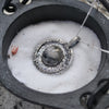 DISCOUNTED, Circle of Salt, Pendant, Superstions & Lore, White Sapphire
