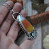 PENDANT Hallo-uary Feb-O-Ween! MONSTER candy corn!