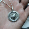 DISCOUNTED, Circle of Salt, Pendant, Superstions & Lore, White Sapphire