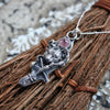 Pendant, Witch Familiar, "Witch Eye" Pink Tourmaline