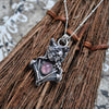 Pendant, Witch Familiar, "Witch Eye" Pink Tourmaline