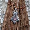Pendant, Witch Familiar, "Witch Eye" Pink Tourmaline