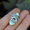 Size 4, Jewels of Fire & Water, Gem Rhodonite and Gem Apatite, Sterling and Fine Silver
