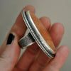 Size 9.5, HALLOWEEN EDITION, Monster Aventurine, Sterling and Fine Silver Ring