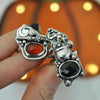 Size 6, Moon&Star sets, HALLOWEEN EDITION! Spinel and Garnet