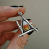 Size 7.75, October House, Candy Corn Ring, Sterling and Fine Silver
