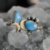 Size 5, Moon&Star sets, Lavender Turquoise, Sterling and Fine Silver