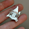 Size 6.5, October House, Candy Corn Ring, Sterling and Fine Silver