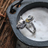 Size 7.75, Oracle Cat, Cat Eye Moonstone