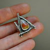 Size 6.5, October House, Candy Corn Ring, Sterling and Fine Silver