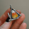Size 8.75, October House, Candy Corn Ring, Sterling and Fine Silver