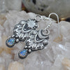 EARRINGS, Dreamscape, Dream Teller, Sterling and Fine Silver