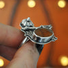 Size 9.5-9.75, Pumpkin Season! Ring Orange Garnet, Sterling Silver