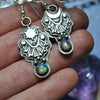 EARRINGS, Dreamscape, Dream Teller, Sterling and Fine Silver