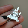 Size 5.75, October House, Candy Corn Ring, Sterling and Fine Silver