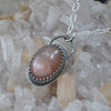 SALE! Dream Amulet, Moonstone, Sterling and Fine Silver