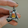 Size 5.75, October House, Candy Corn Ring, Sterling and Fine Silver
