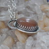 SALE! Dream Amulet, Moonstone, Sterling and Fine Silver