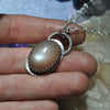 SALE! Dream Amulet, Moonstone, Sterling and Fine Silver