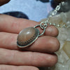 SALE! Dream Amulet, Moonstone, Sterling and Fine Silver