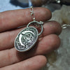 SALE! Dream Amulet, Moonstone, Sterling and Fine Silver