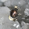 Size 6, Moon&Star Fortuna, Star Sapphire, Sterling and Fine Silver and Brass