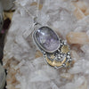 PENDANT Dreamscape, Pyrite in Quartz Over Lepidolite