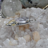 PENDANT Dreamscape, Pyrite in Quartz Over Lepidolite