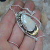 PENDANT Dreamscape, Huge Opal, Sterling and Fine Silver and Brass