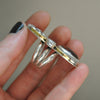 Size 5.5 - Gravedigger, Amber and Serpent, Sterling and Fine Silver Ring