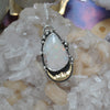 PENDANT Dreamscape, Huge Opal, Sterling and Fine Silver and Brass