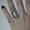 Custom Order!! AMETHYST, Holy Crest Ring, Sterling and Fine Silver and Brass