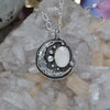 PENDANT, Star Gazing Oracle, Opal, Sterling and Fine Silver