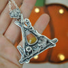 PENDANT, Pumpkin Patch, Candy Corn October House